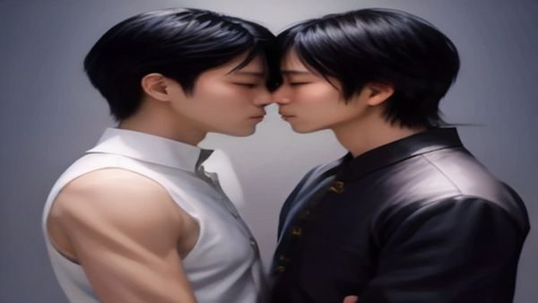 gay片内容分类标签体系升级说明封面，展示新旧标签对比图表，背景为白底黑字的信息架构图